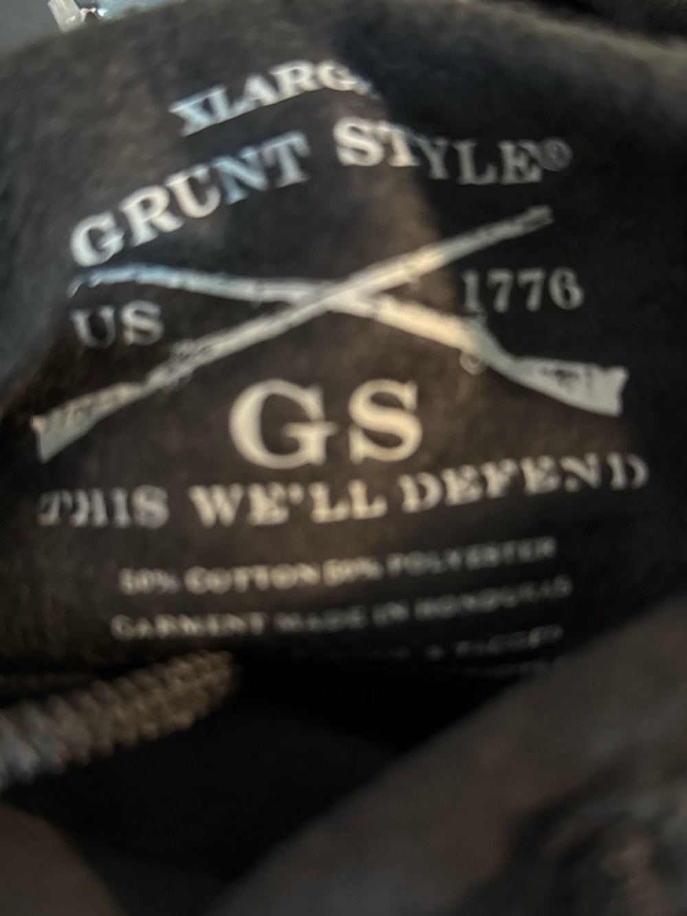 NWT Grunt Style Black 'Support Serve' Patriotic Hoodie Sizes S, M , XL & XXL - Picture 6 of 8